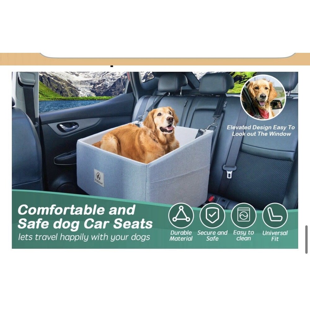 PAWBOSE Dog Car Seat for Large Dogs, Dog Booster Seat Under 55Lb, Washable NEW - Picture 8 of 16